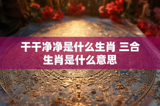 干干净净是什么生肖 三合生肖是什么意思