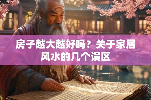 房子越大越好吗？关于家居风水的几个误区