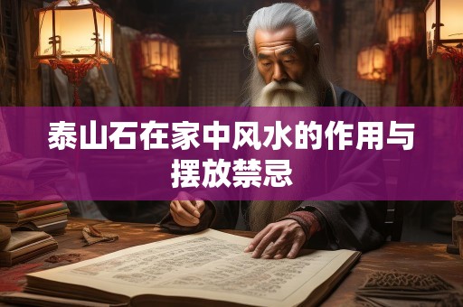 泰山石在家中风水的作用与摆放禁忌