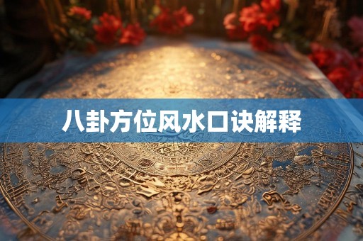 八卦方位风水口诀解释