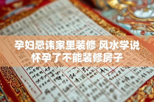 孕妇忌讳家里装修 风水学说怀孕了不能装修房子