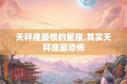 天秤座最恨的星座,其实天秤座最恐怖