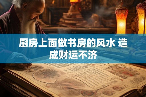 厨房上面做书房的风水 造成财运不济