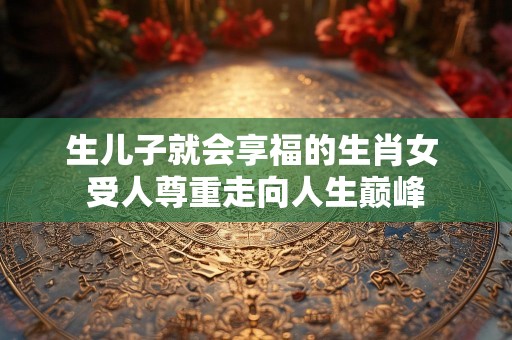 生儿子就会享福的生肖女 受人尊重走向人生巅峰