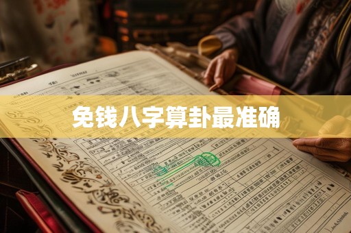 免钱八字算卦最准确