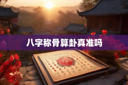 八字称骨算卦真准吗