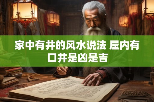 家中有井的风水说法 屋内有口井是凶是吉