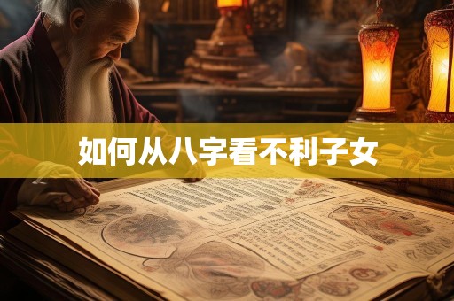如何从八字看不利子女