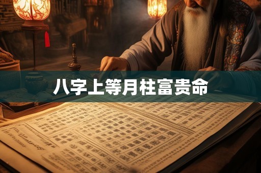 八字上等月柱富贵命