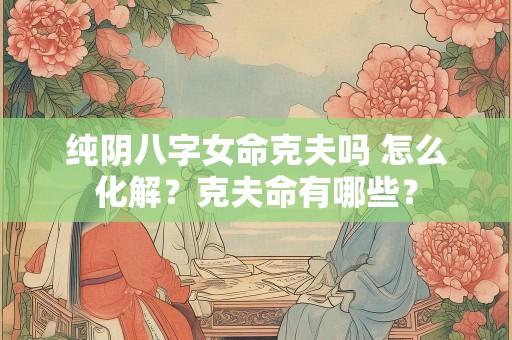 纯阴八字女命克夫吗 怎么化解？克夫命有哪些？