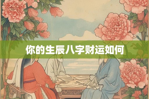 你的生辰八字财运如何