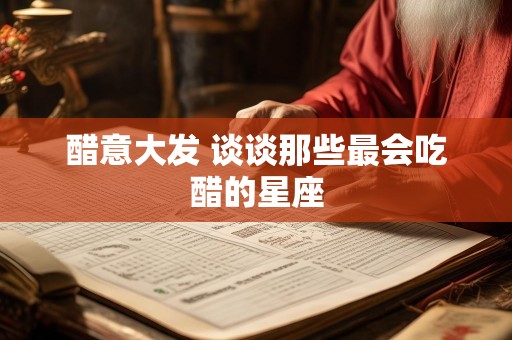 醋意大发 谈谈那些最会吃醋的星座