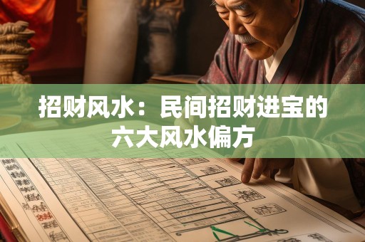 招财风水：民间招财进宝的六大风水偏方