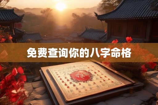 免费查询你的八字命格