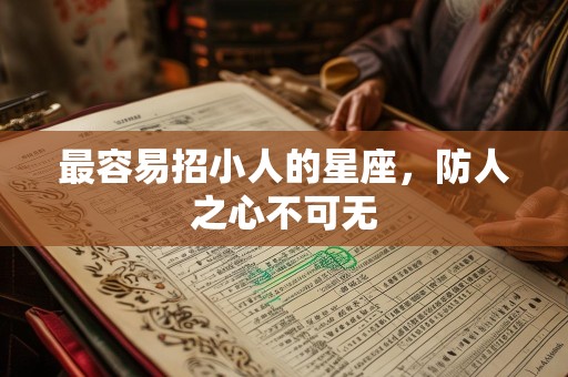 最容易招小人的星座，防人之心不可无