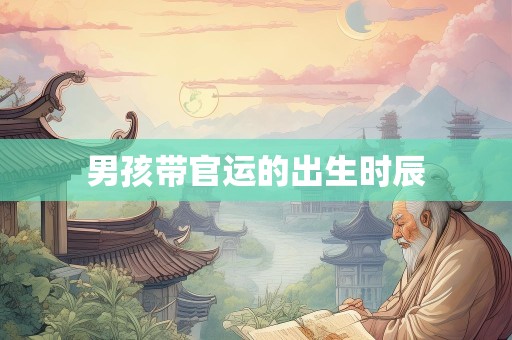 男孩带官运的出生时辰