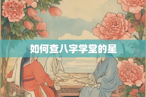 如何查八字学堂的星