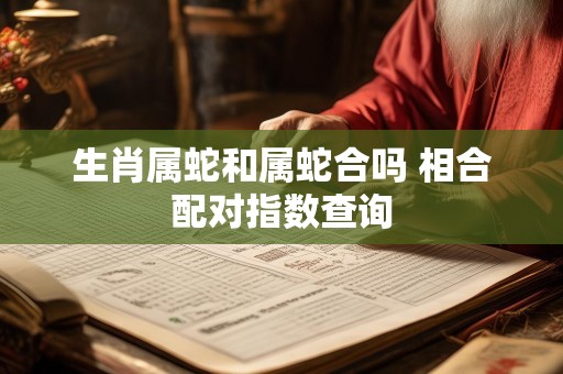 生肖属蛇和属蛇合吗 相合配对指数查询