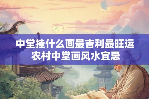 中堂挂什么画最吉利最旺运 农村中堂画风水宜忌