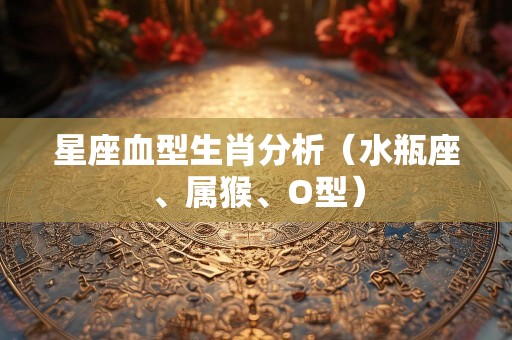 星座血型生肖分析（水瓶座、属猴、O型）