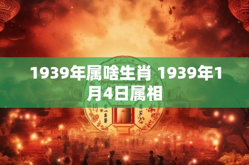 1939年属啥生肖 1939年1月4日属相