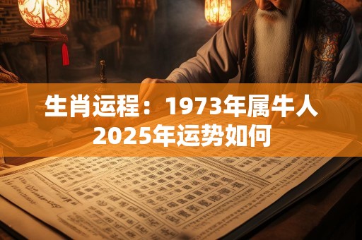生肖运程：1973年属牛人2025年运势如何