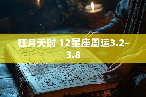 狂月天时 12星座周运3.2-3.8