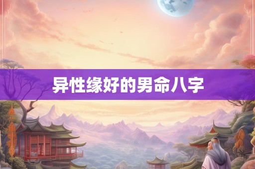 异性缘好的男命八字