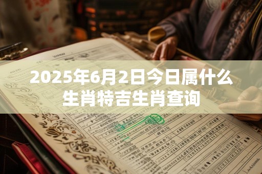 2025年6月2日今日属什么生肖特吉生肖查询