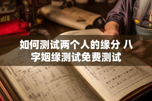 如何测试两个人的缘分 八字姻缘测试免费测试