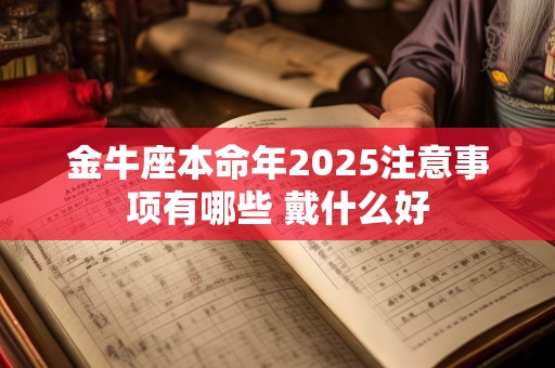 金牛座本命年2025注意事项有哪些 戴什么好