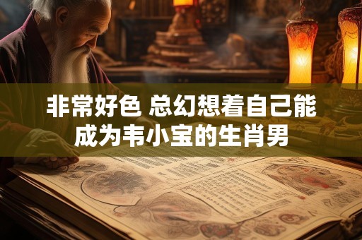 非常好色 总幻想着自己能成为韦小宝的生肖男