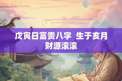 戊寅日富贵八字  生于亥月财源滚滚