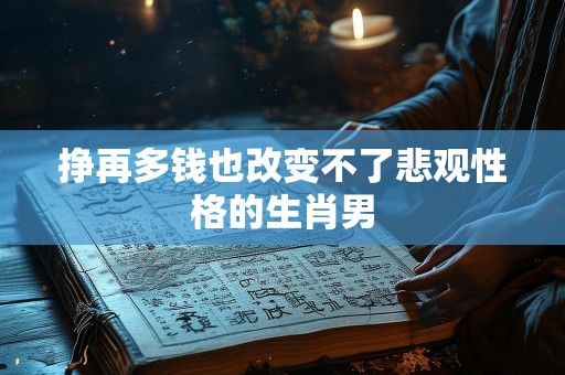 挣再多钱也改变不了悲观性格的生肖男