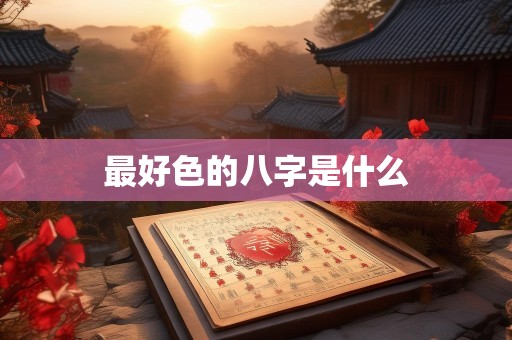最好色的八字是什么