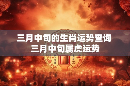 三月中旬的生肖运势查询 三月中旬属虎运势