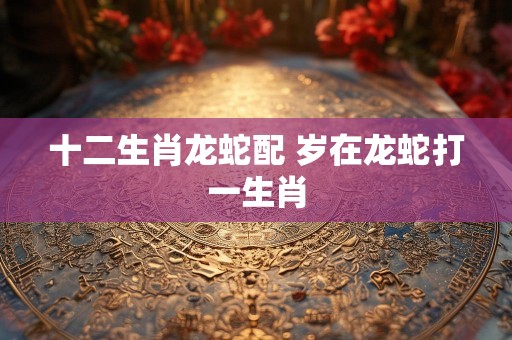 十二生肖龙蛇配 岁在龙蛇打一生肖