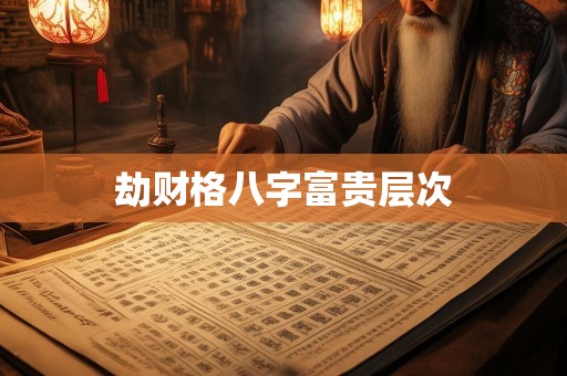 劫财格八字富贵层次