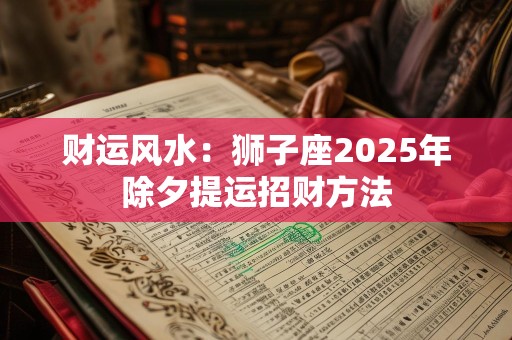 财运风水：狮子座2025年除夕提运招财方法