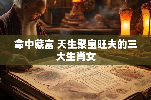 命中藏富 天生聚宝旺夫的三大生肖女