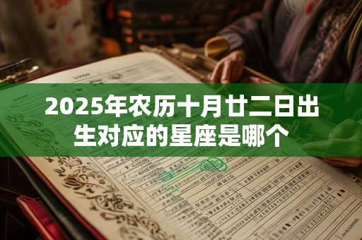 2025年农历十月廿二日出生对应的星座是哪个