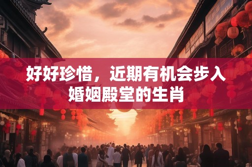 好好珍惜，近期有机会步入婚姻殿堂的生肖