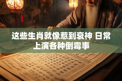 这些生肖就像惹到衰神 日常上演各种倒霉事