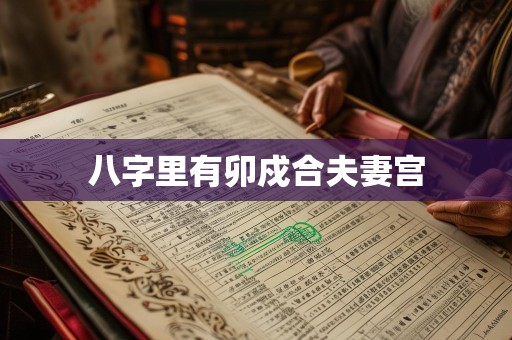 八字里有卯戍合夫妻宫