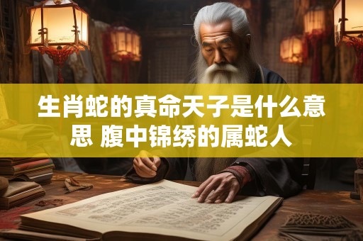 生肖蛇的真命天子是什么意思 腹中锦绣的属蛇人
