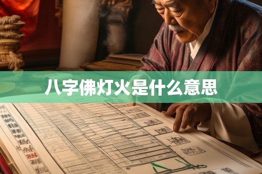 八字佛灯火是什么意思