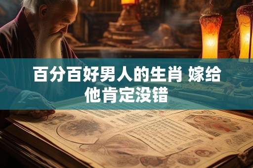 百分百好男人的生肖 嫁给他肯定没错