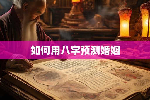 如何用八字预测婚姻