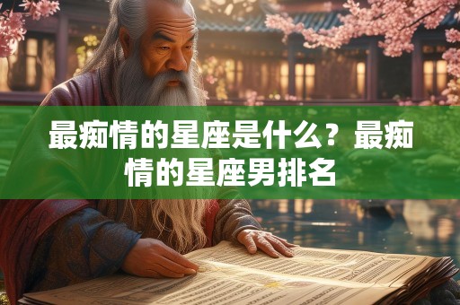 最痴情的星座是什么？最痴情的星座男排名