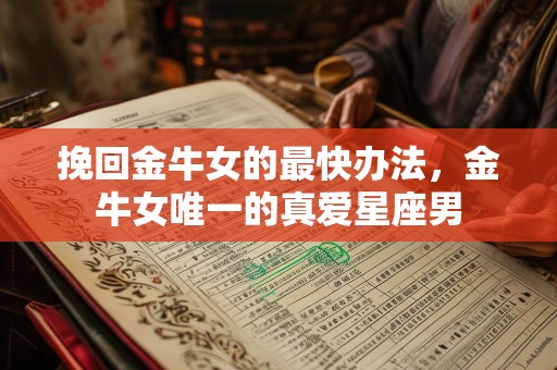 挽回金牛女的最快办法，金牛女唯一的真爱星座男